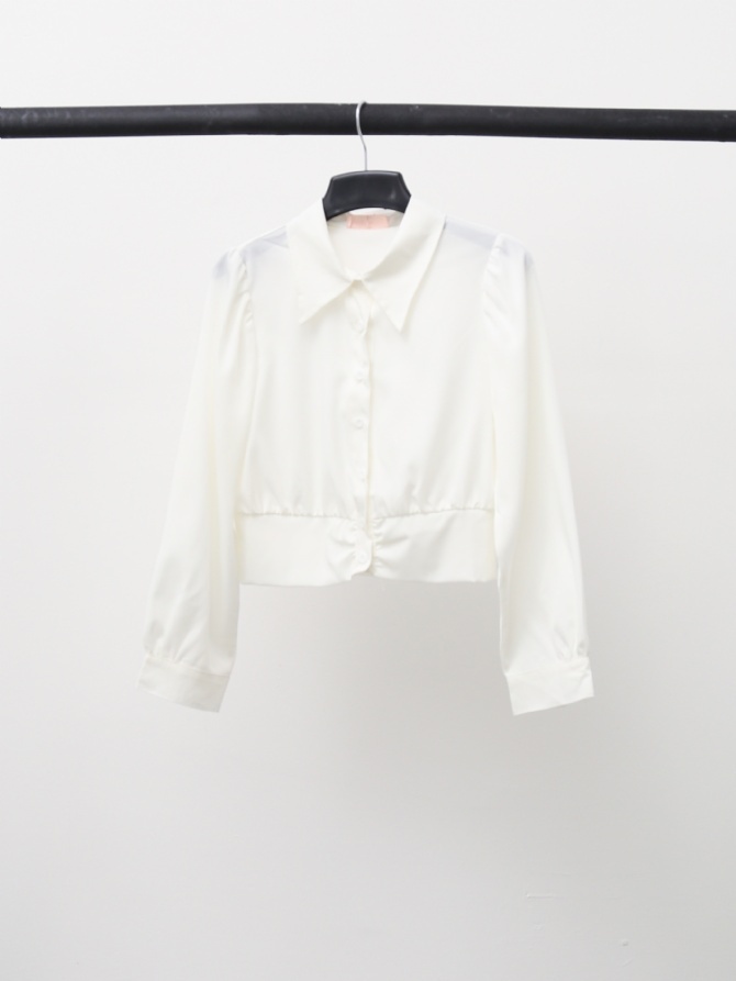 Collar Long Sleeve Top 15679