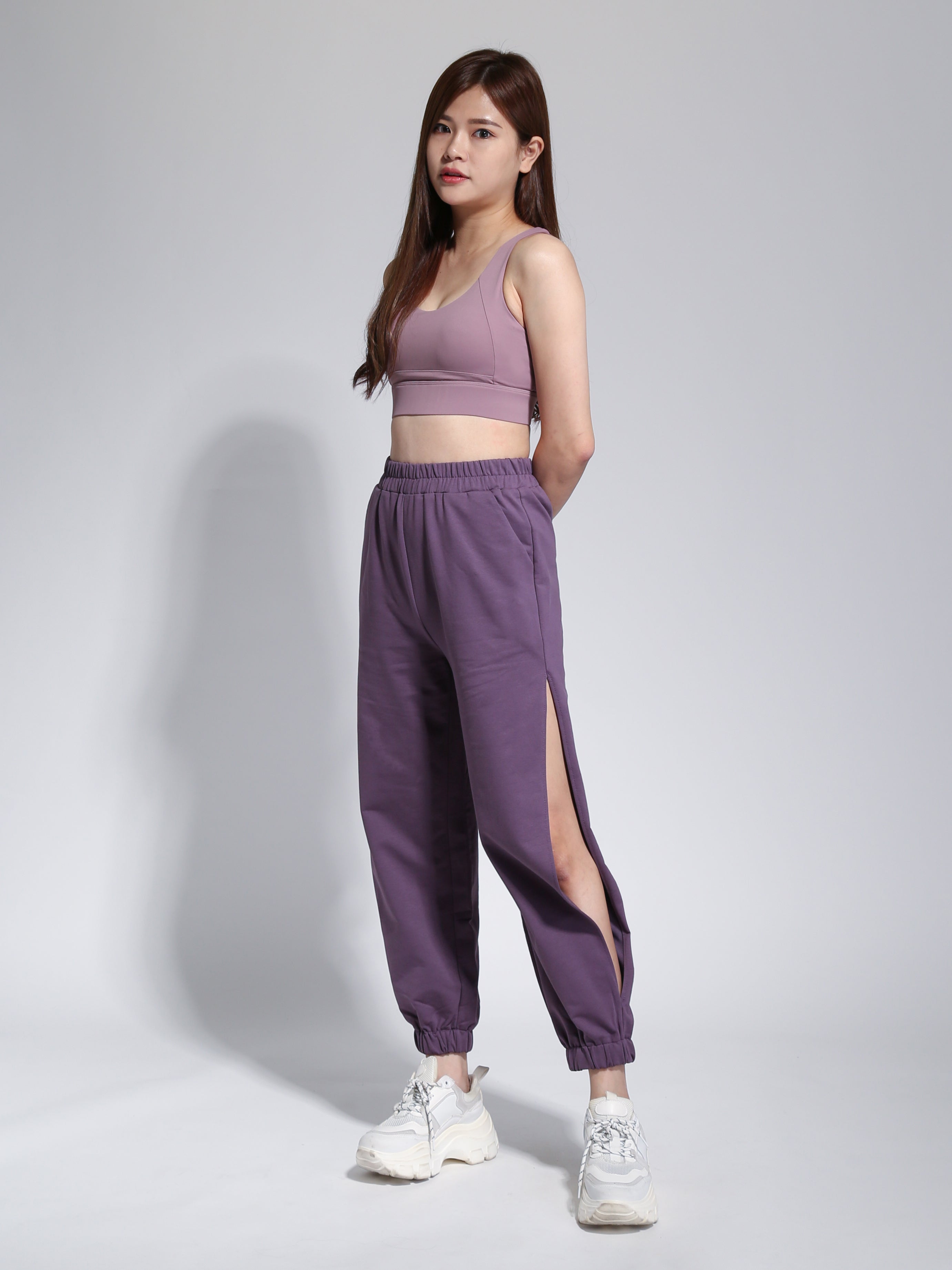 High Waist Side Pocket Waist Stretchable Long Pants 23056