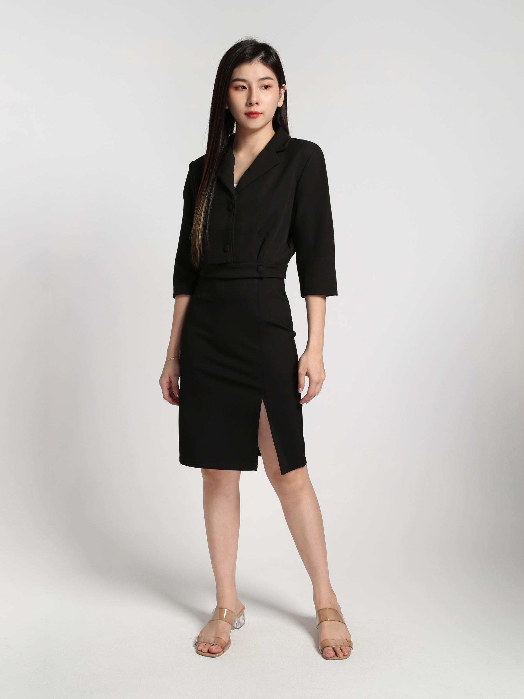 High Waist Side Split Skirt 23097