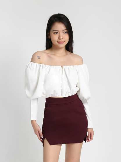 High Waist Two Side Split Skirt Pants 23139