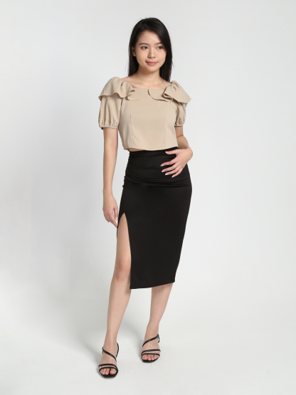 High Waist Side Split Skirt 23104