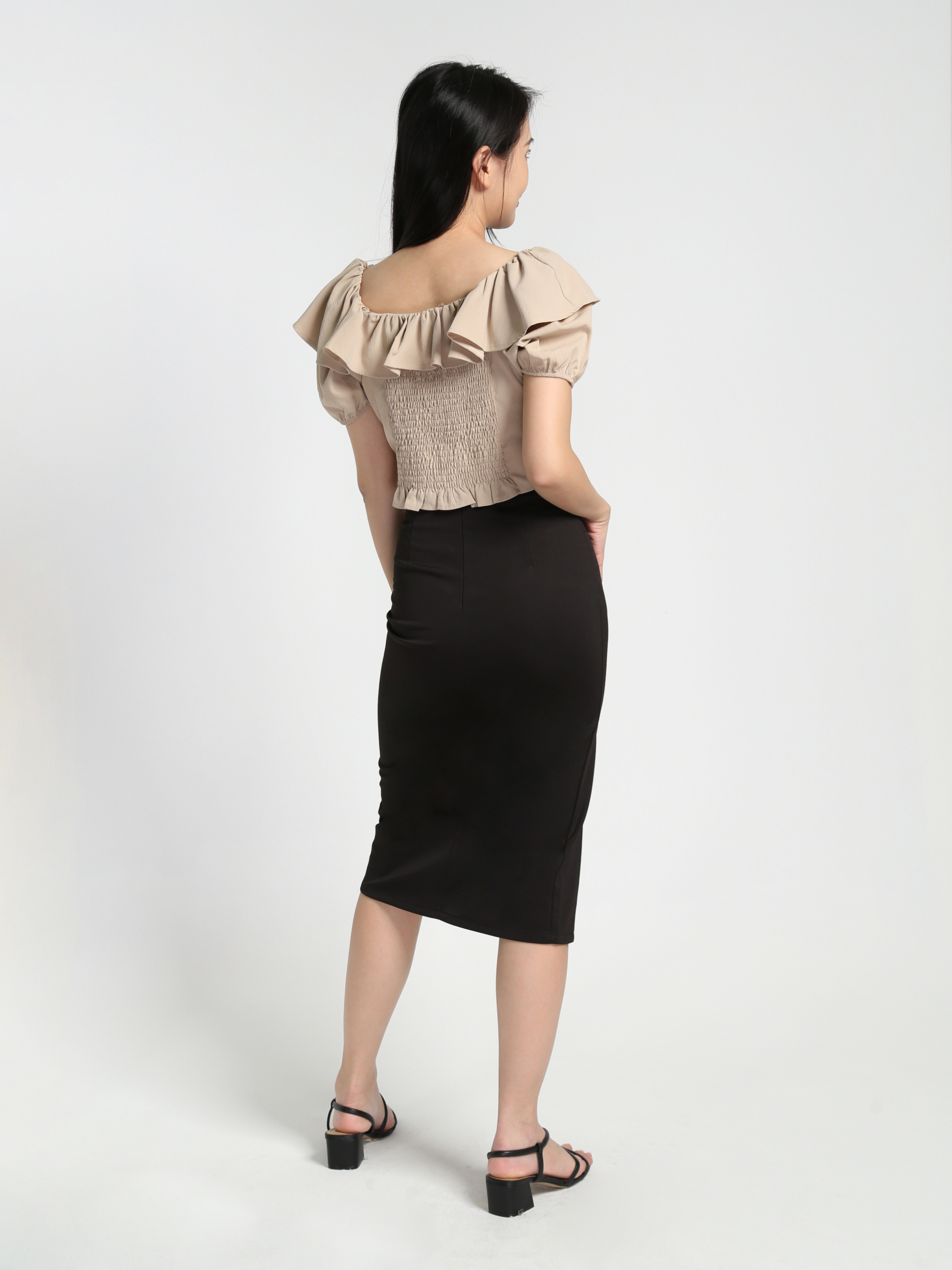 High Waist Side Split Skirt 23104