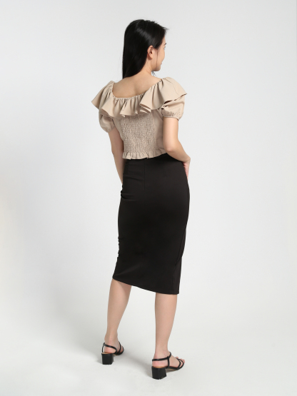 High Waist Side Split Skirt 23104