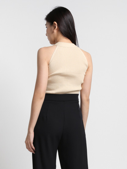 Halter Neck Knit Top 23665