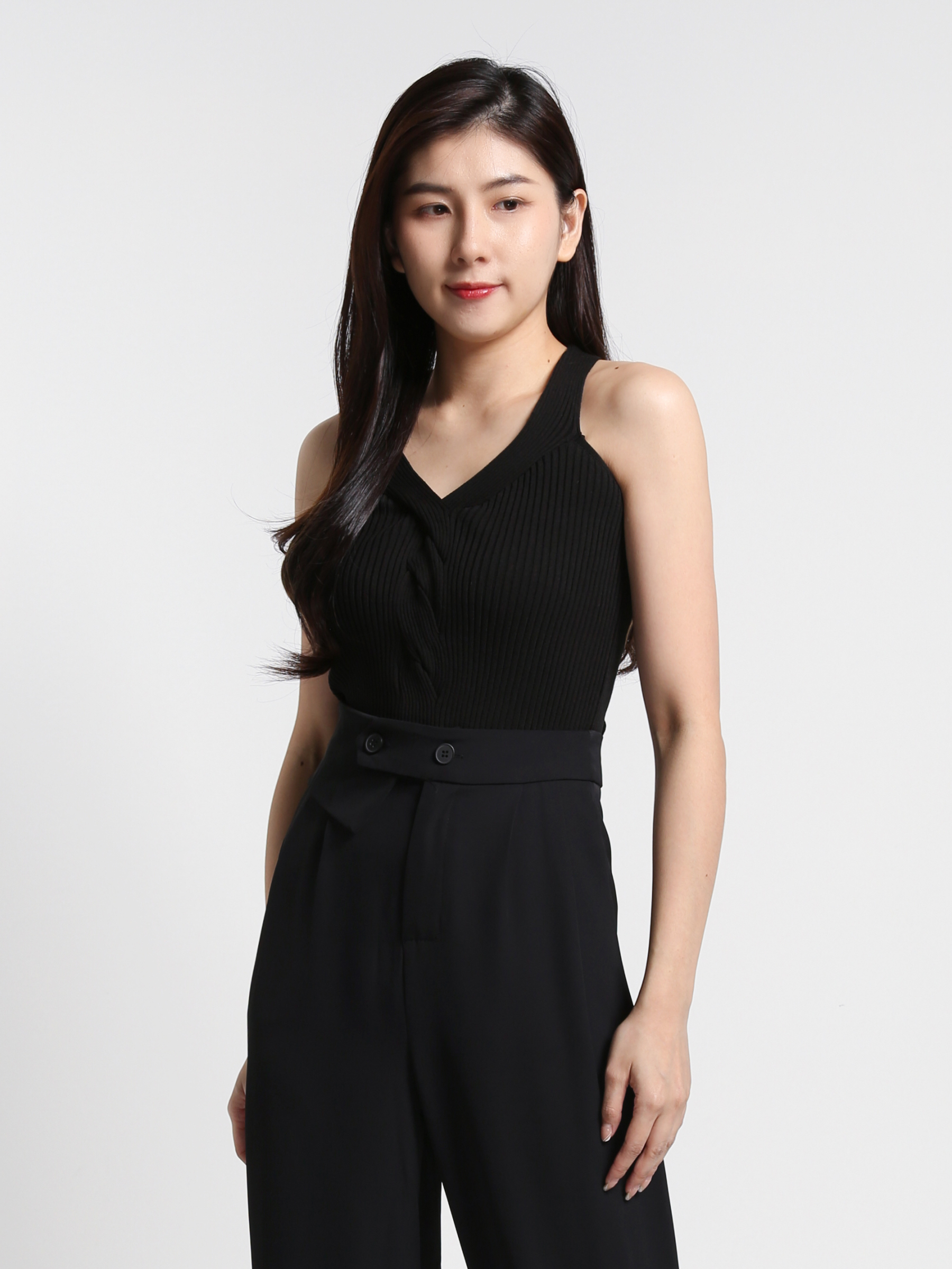 Halter Neck Knit Top 23665