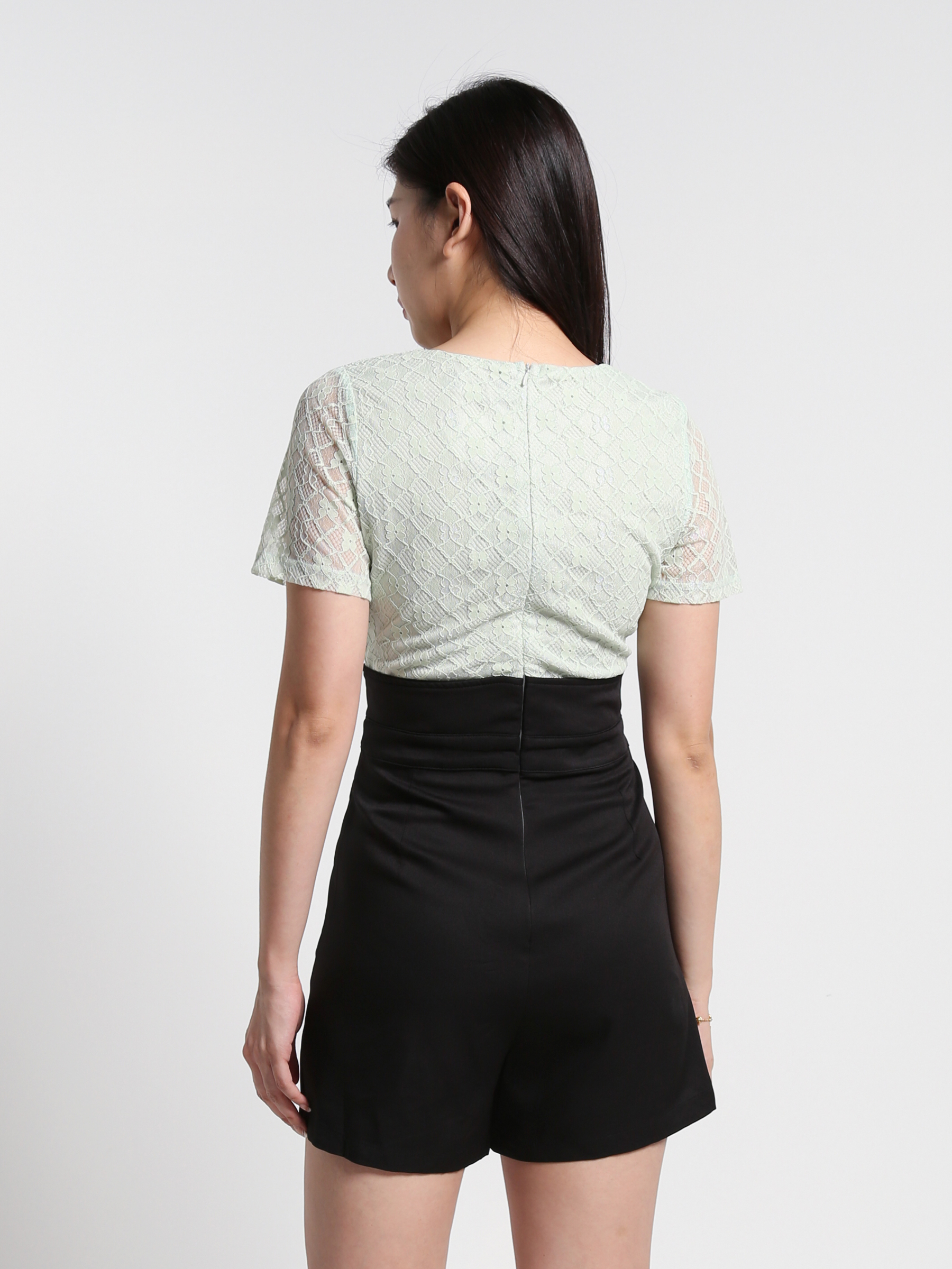 Short Sleeve U Neck Jumpsuit 23732