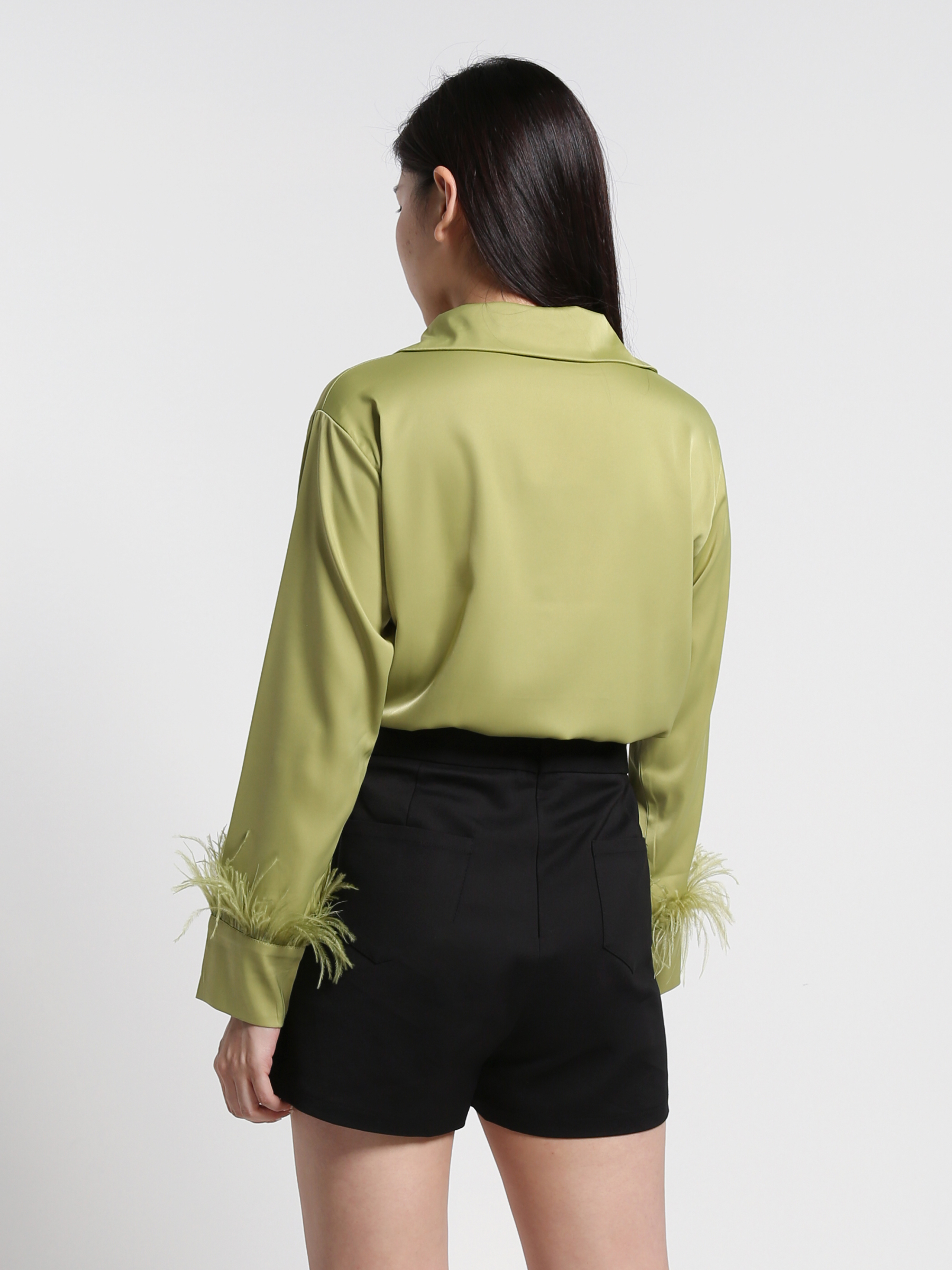 Fur Sleeve Blouse 23863