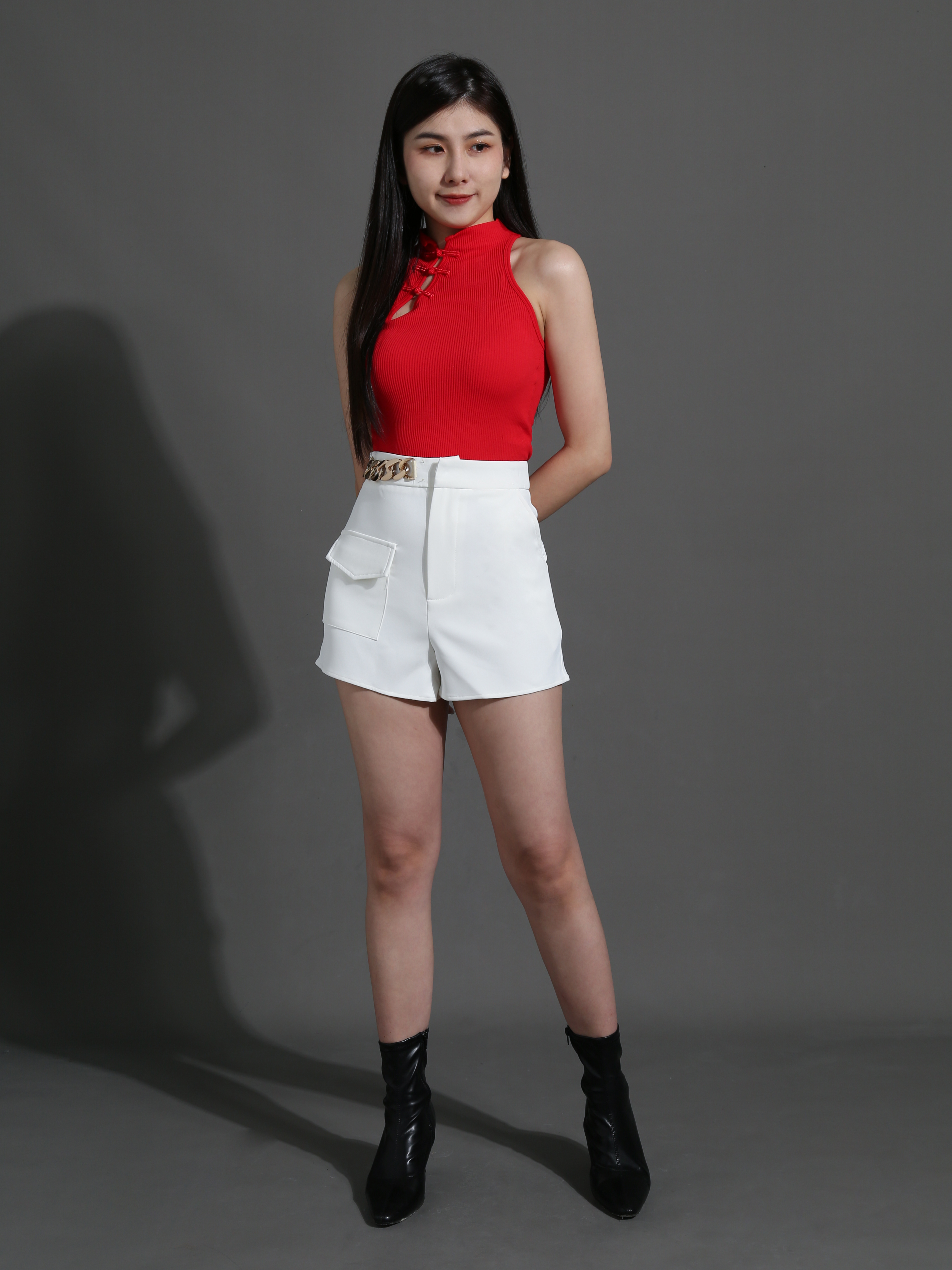 Sleeveless Front Button Top 26146