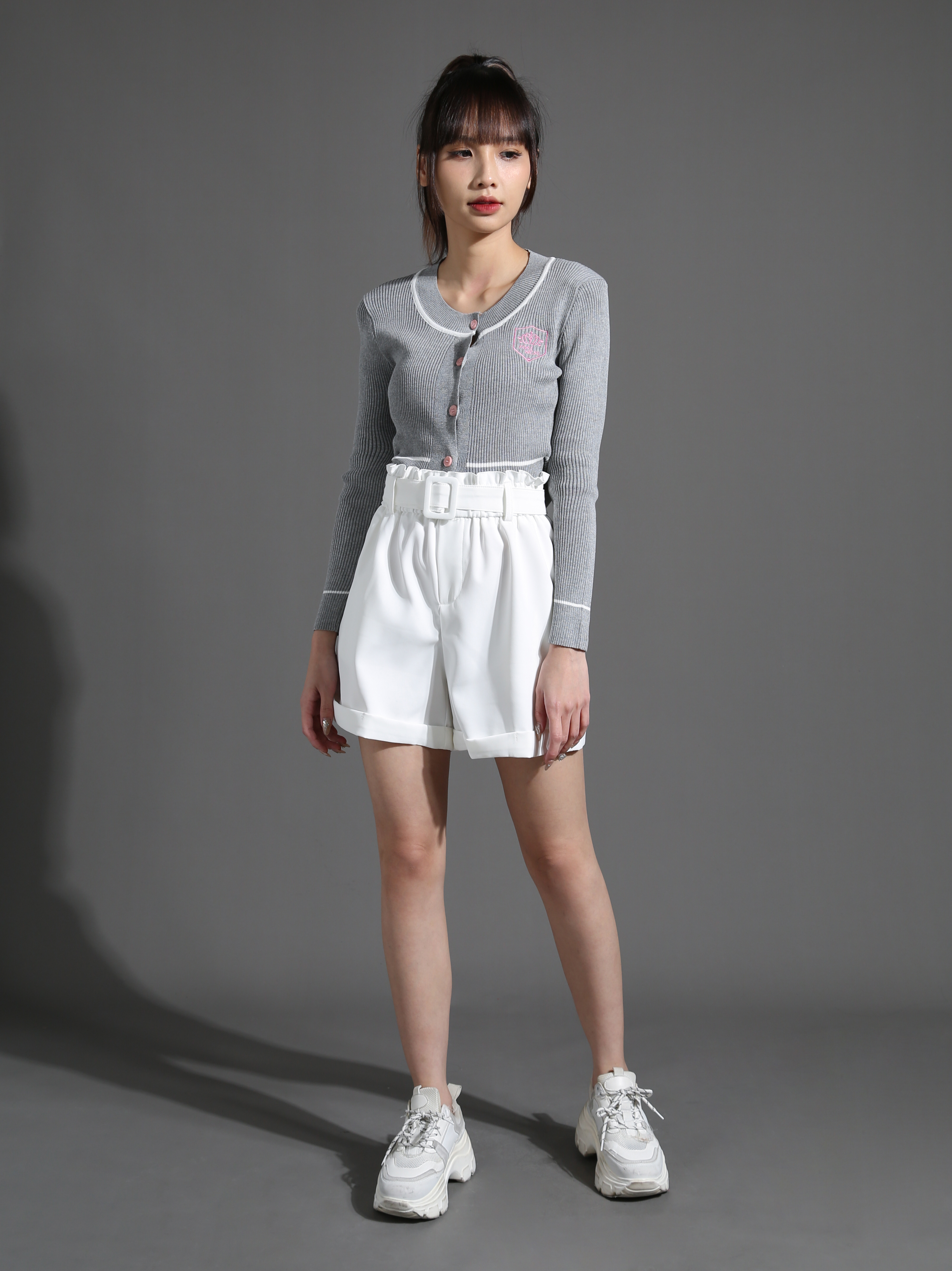 High Waist Waaist Stretchable Short Pants 26622