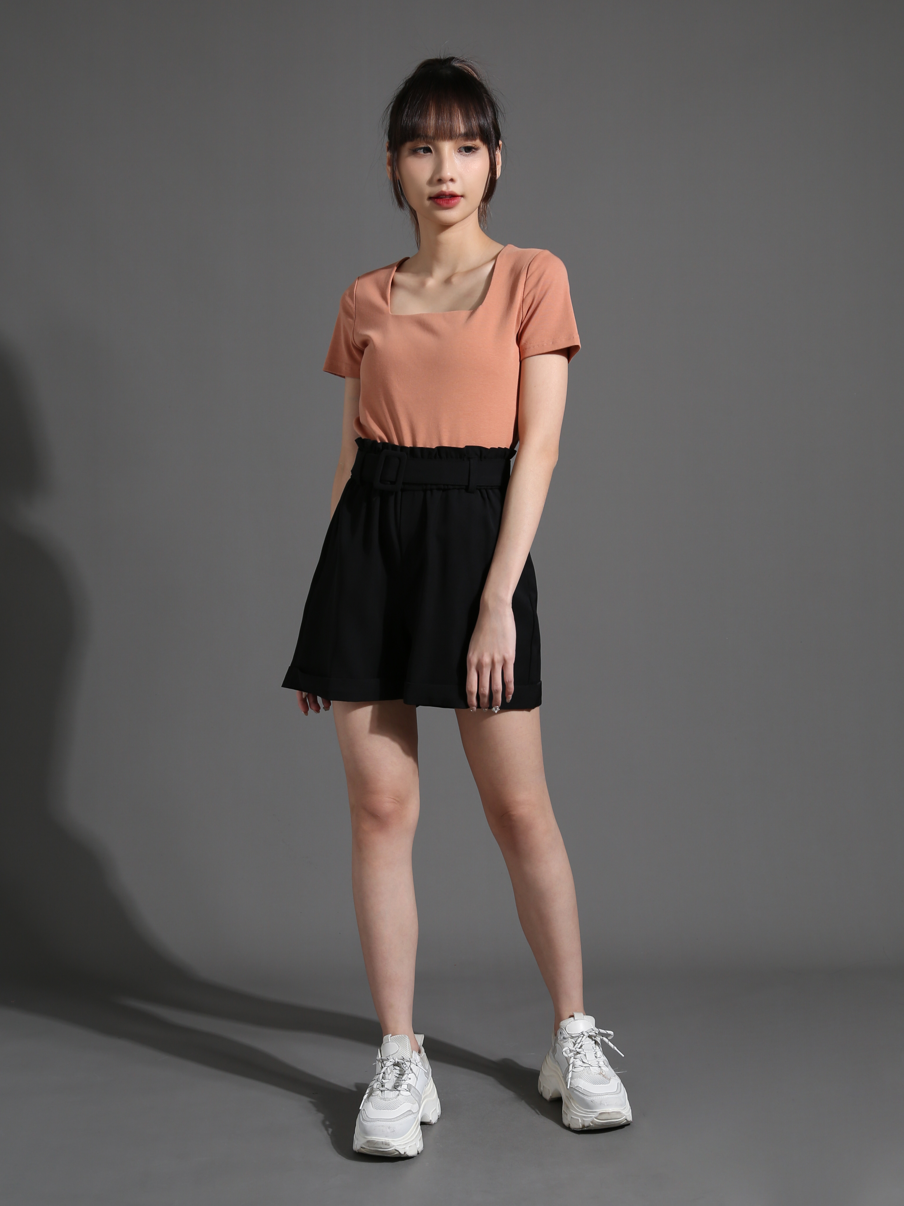 High Waist Waaist Stretchable Short Pants 26622