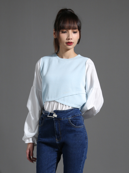 Denim Decorative Belt Long Pants 26351