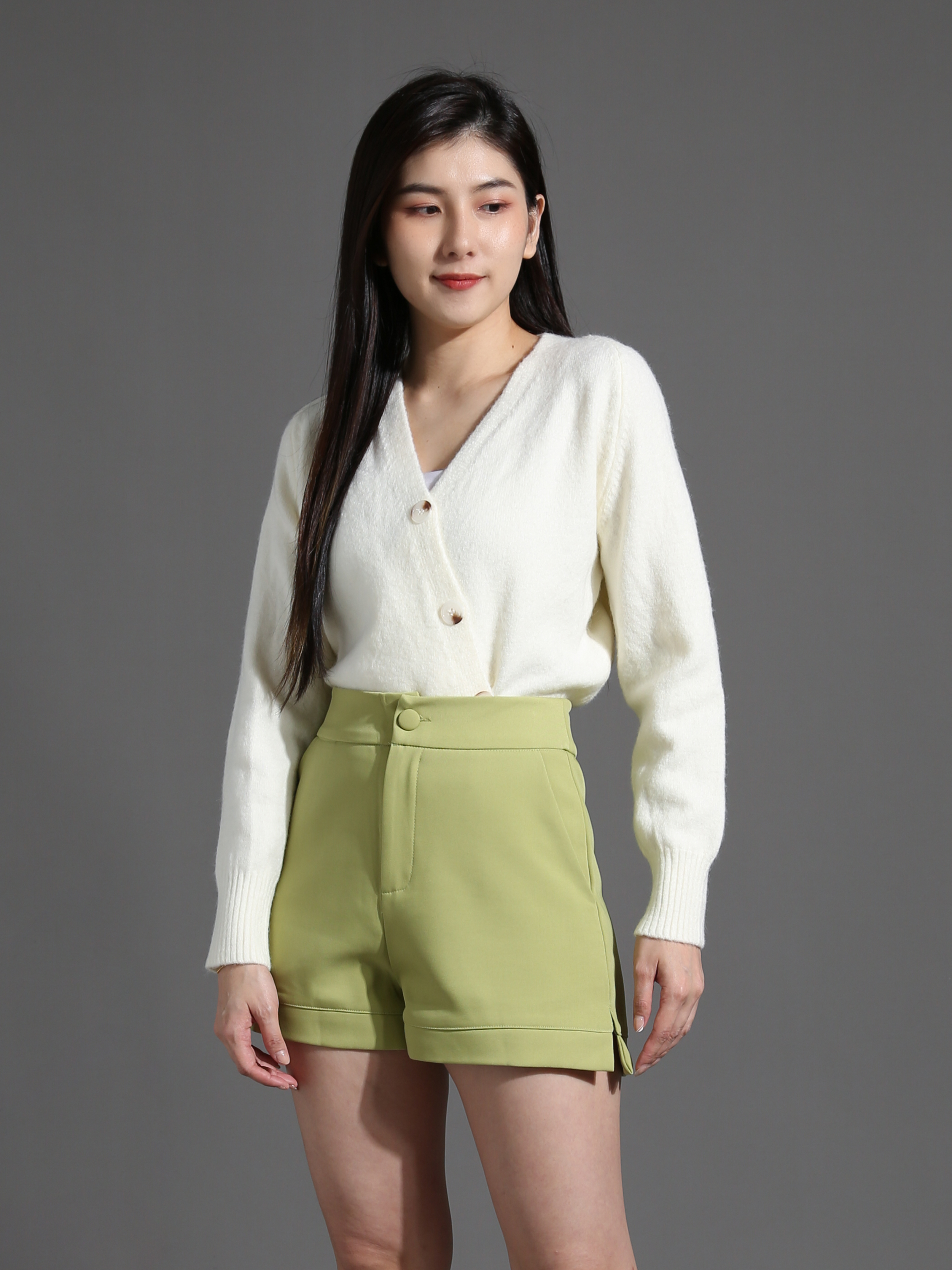 High Waist Side Pocket Short Pants 26782