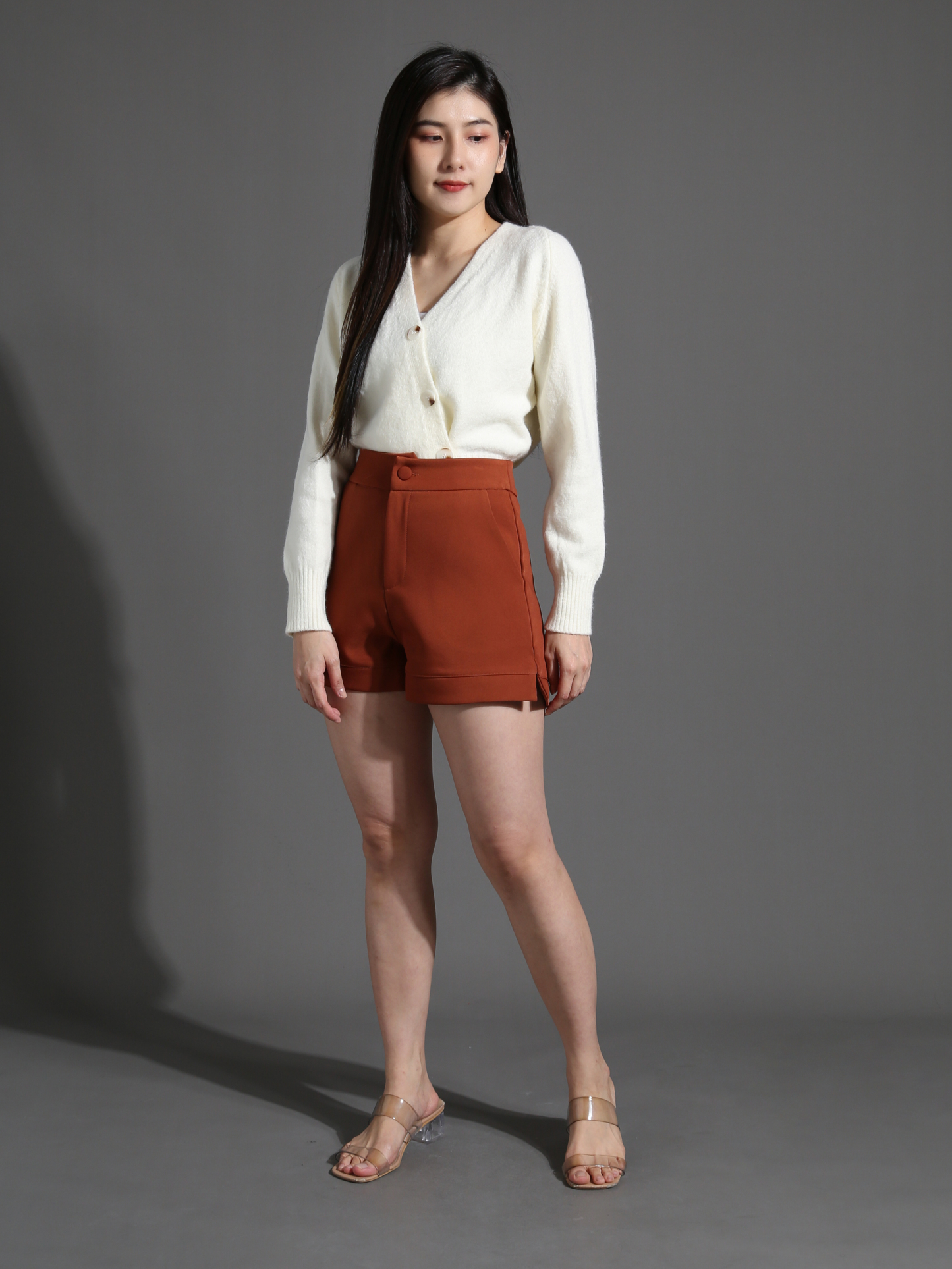 High Waist Side Pocket Short Pants 26782