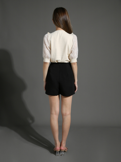 High Waist Suit Short Pants 26674