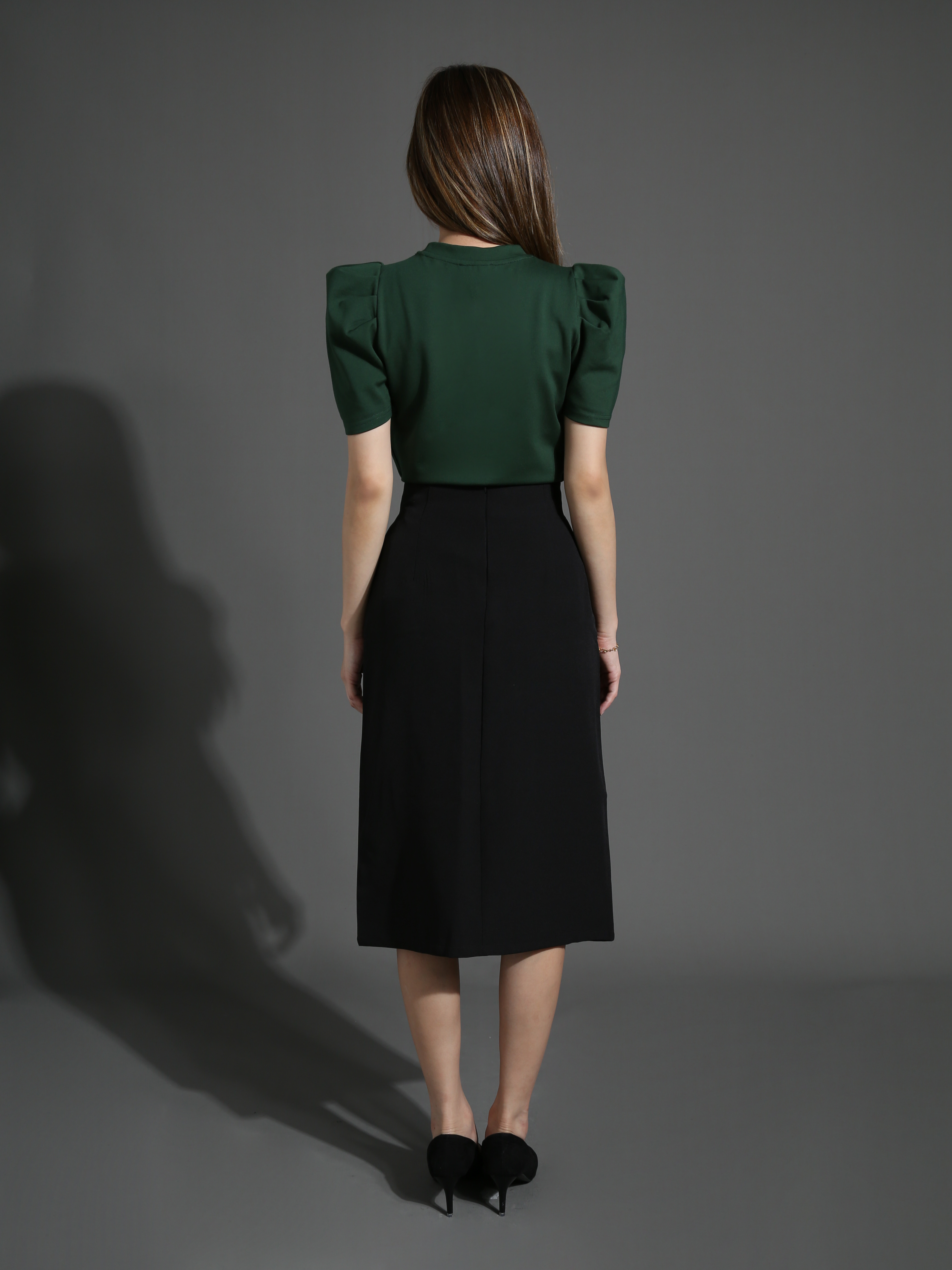 Front Button And Pocket Skirt 26765