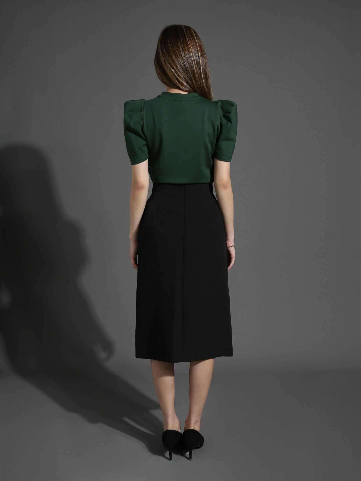 Front Button And Pocket Skirt 26765