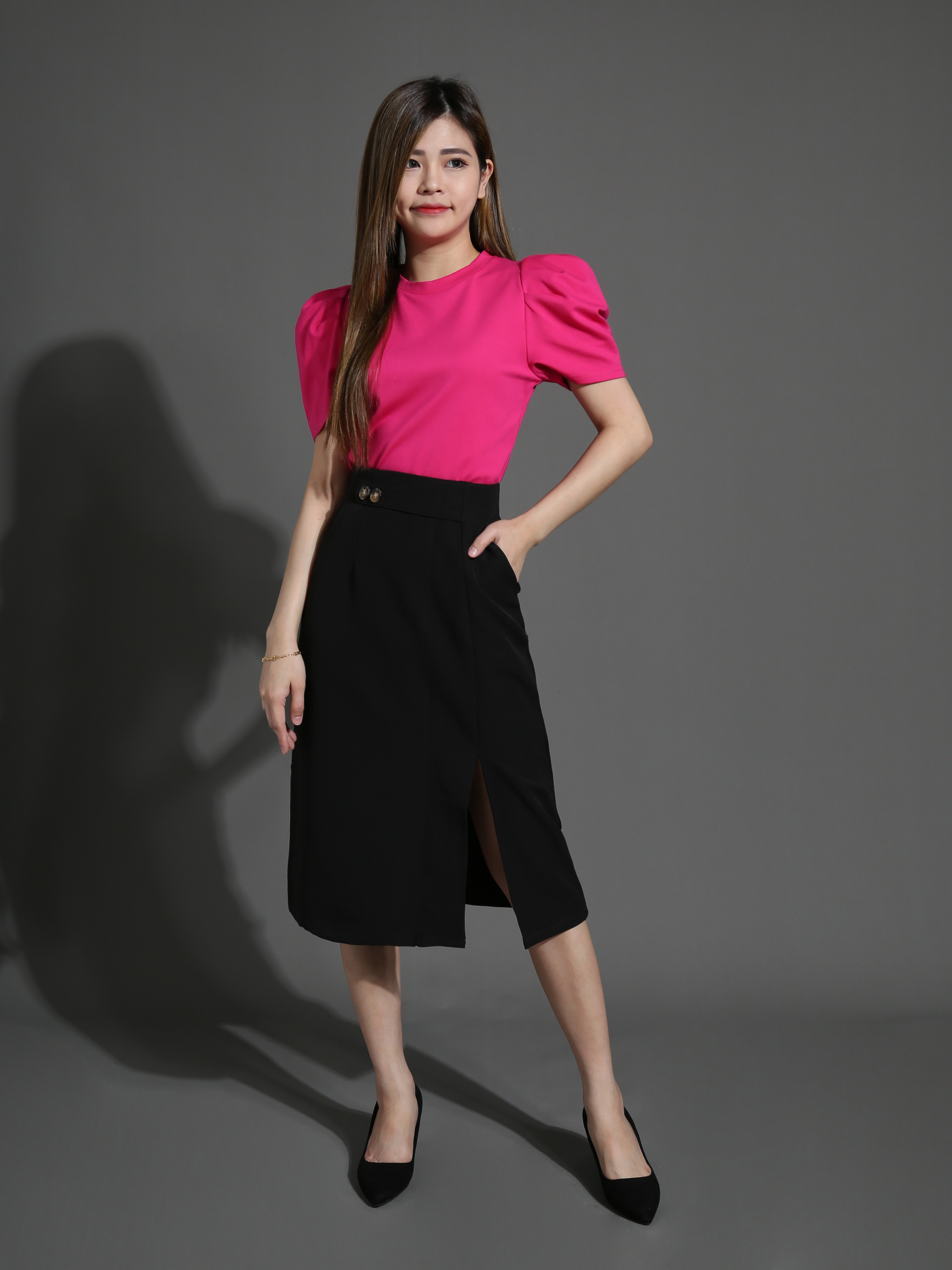 Front Button And Pocket Skirt 26765