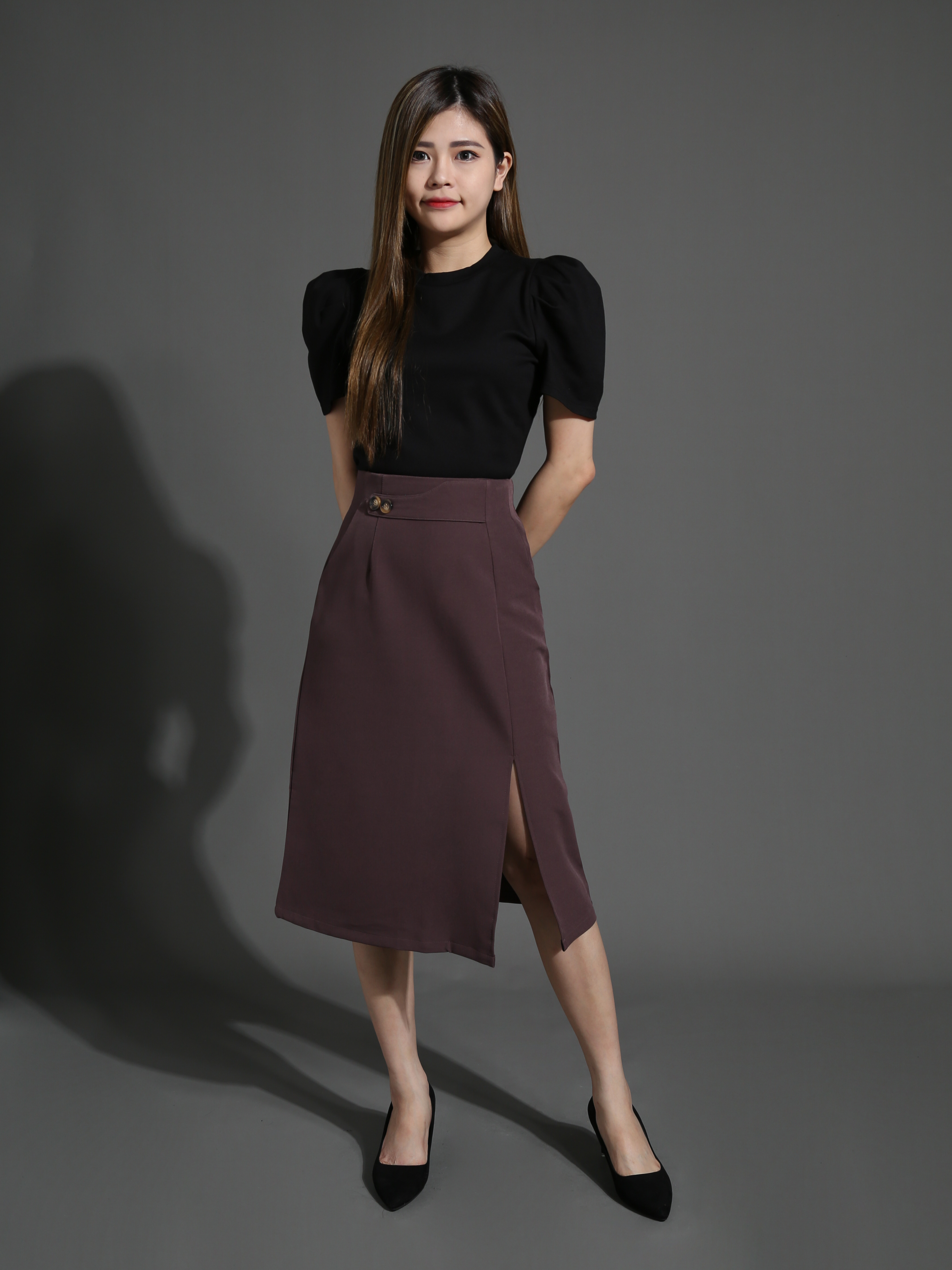 Front Button And Pocket Skirt 26765