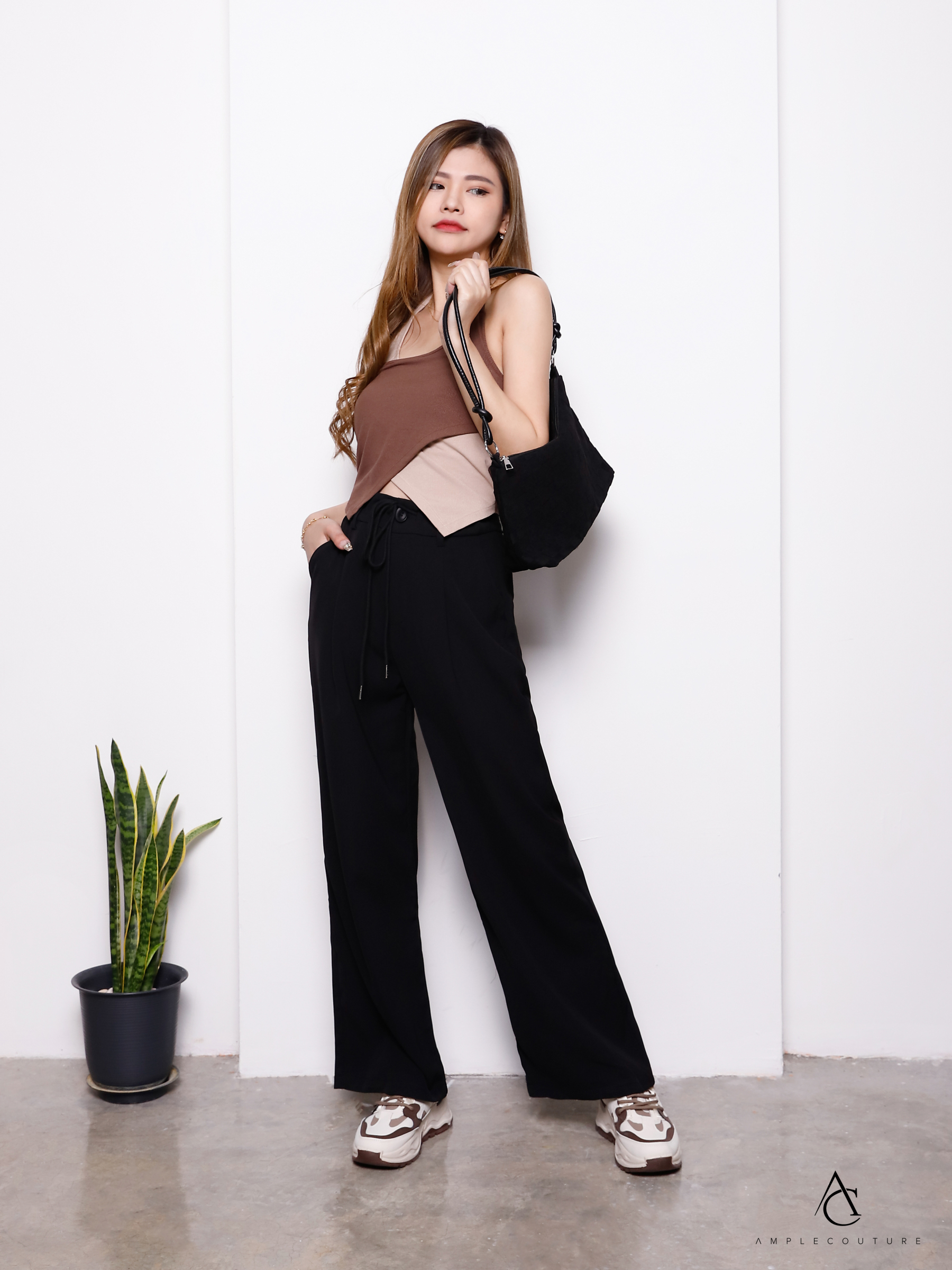 Fake Two Piece Halter Wrap Top 26862