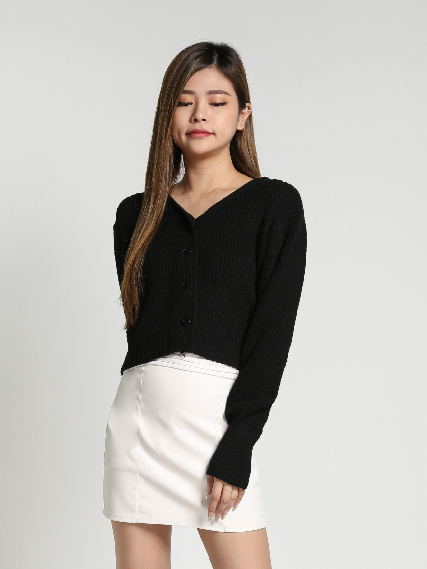 Long Sleeve Front Button Top 26914