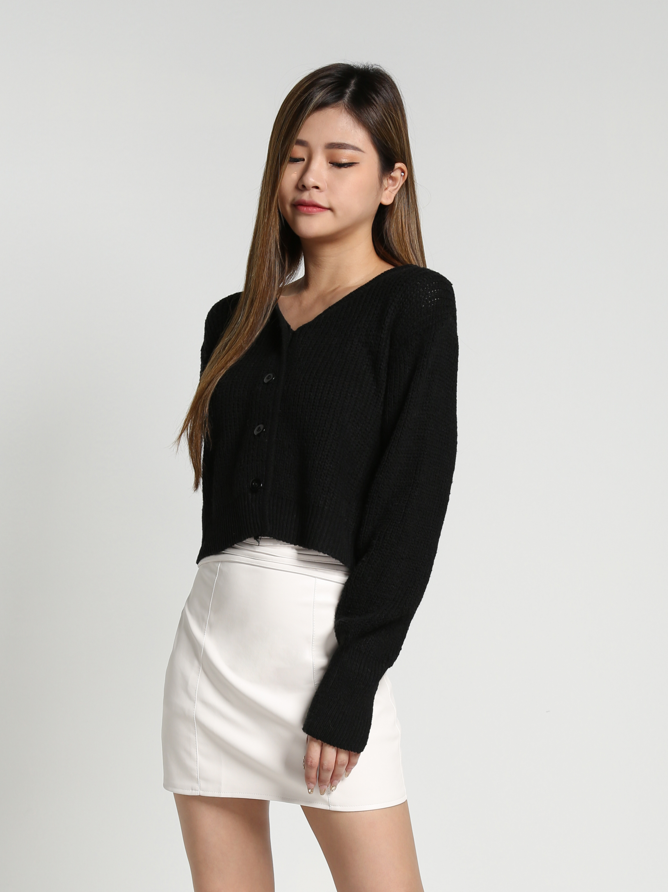 Long Sleeve Front Button Top 26914