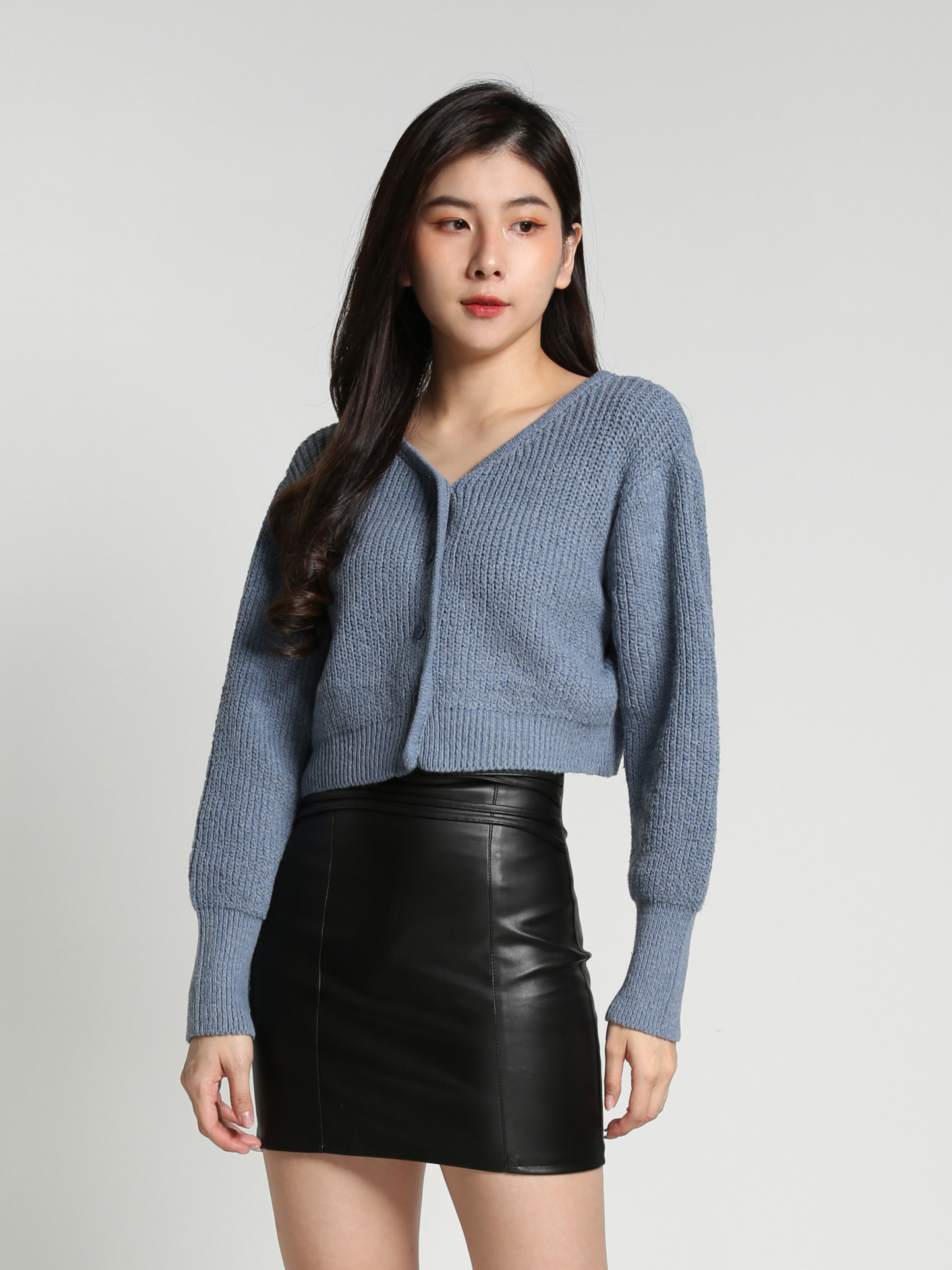 Long Sleeve Front Button Top 26914