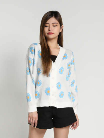 Long Sleeve Front Button Top 26916