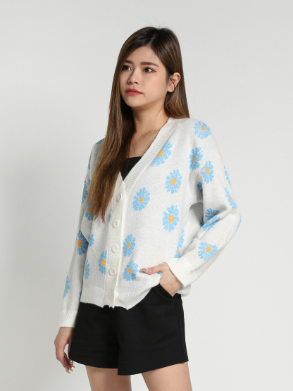 Long Sleeve Front Button Top 26916