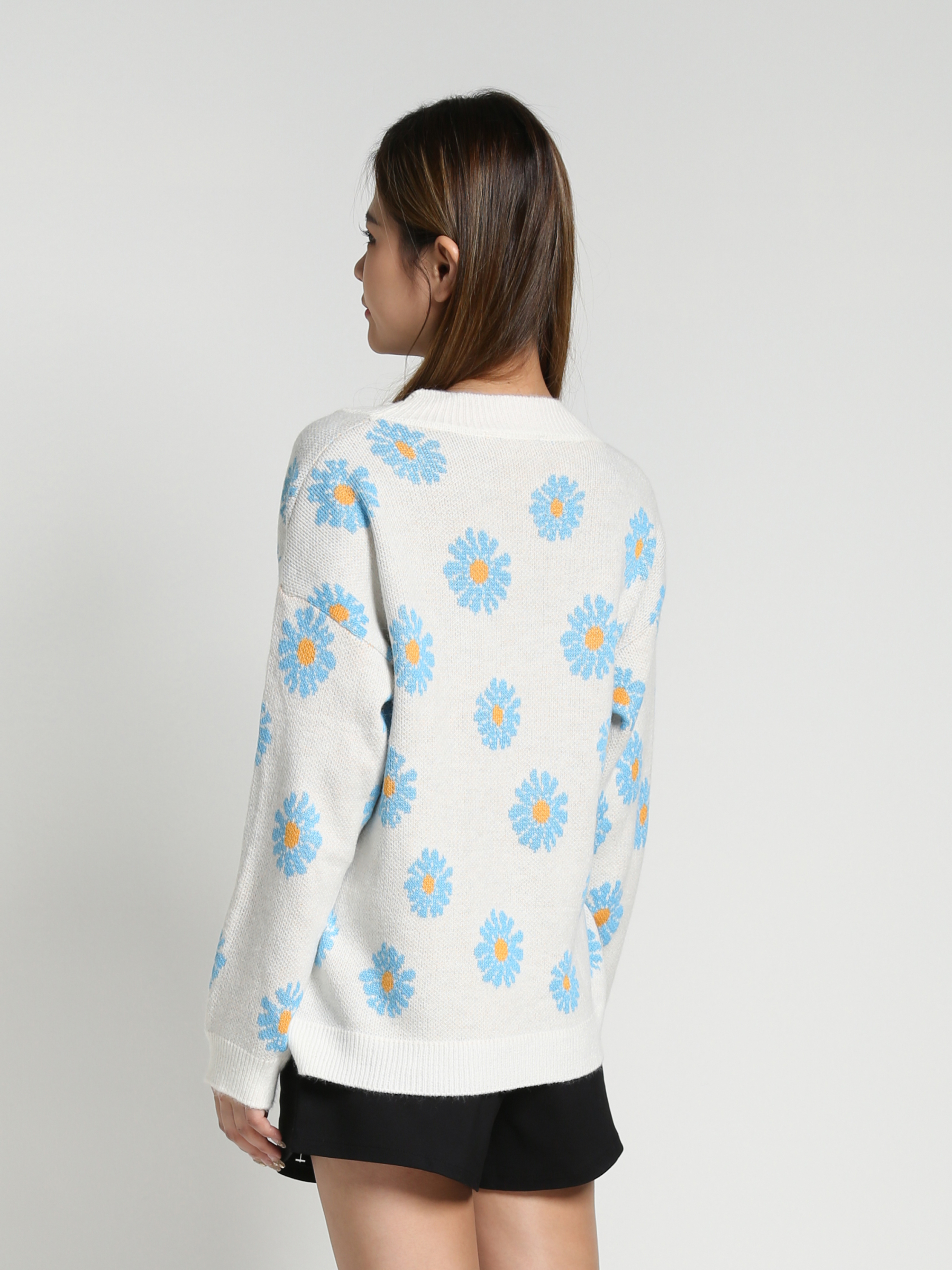 Long Sleeve Front Button Top 26916