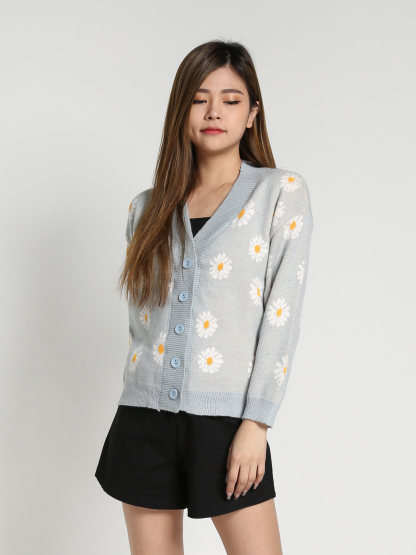 Long Sleeve Front Button Top 26916