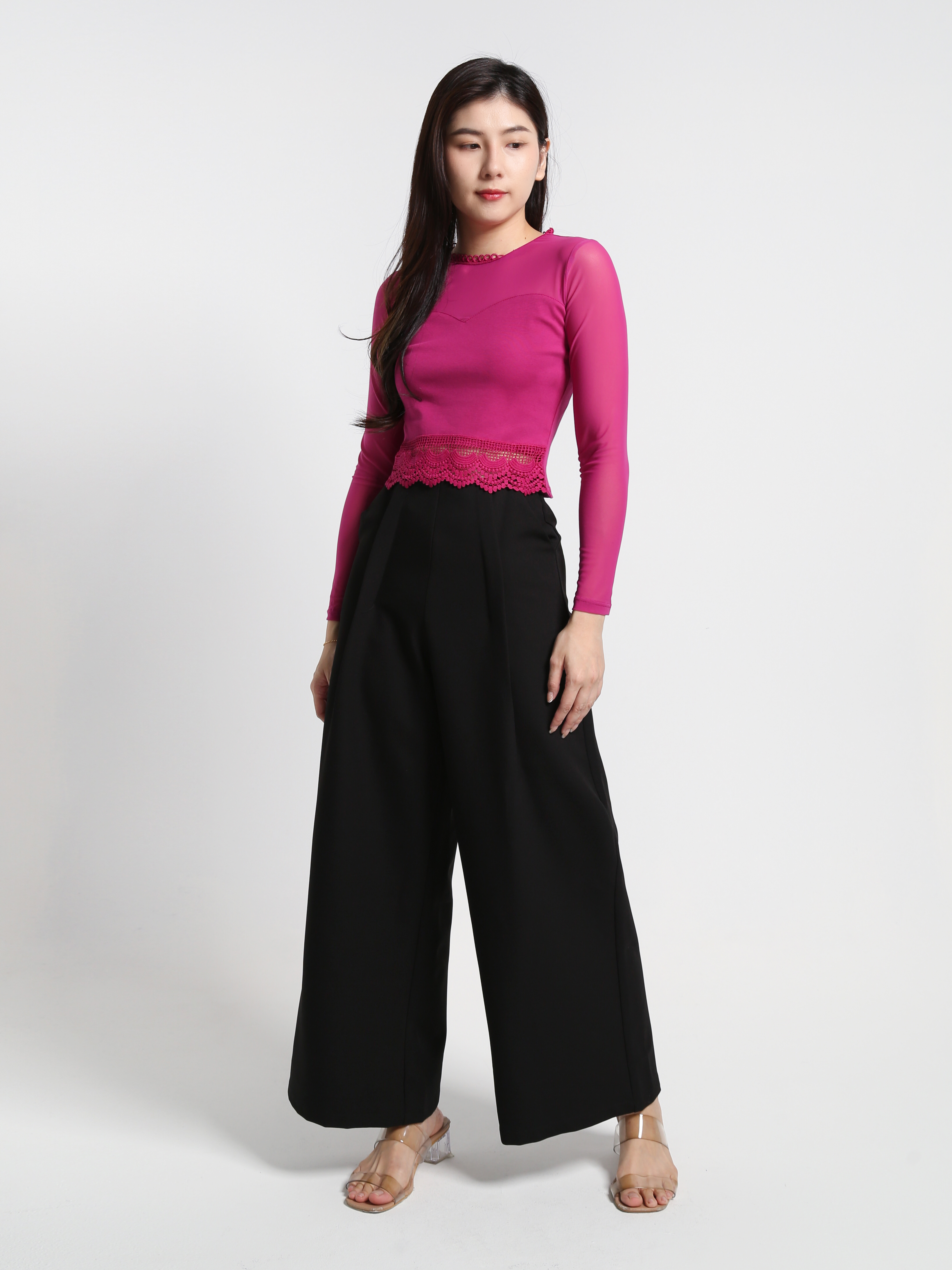 Front Pocket Pleated Long Pant 26958