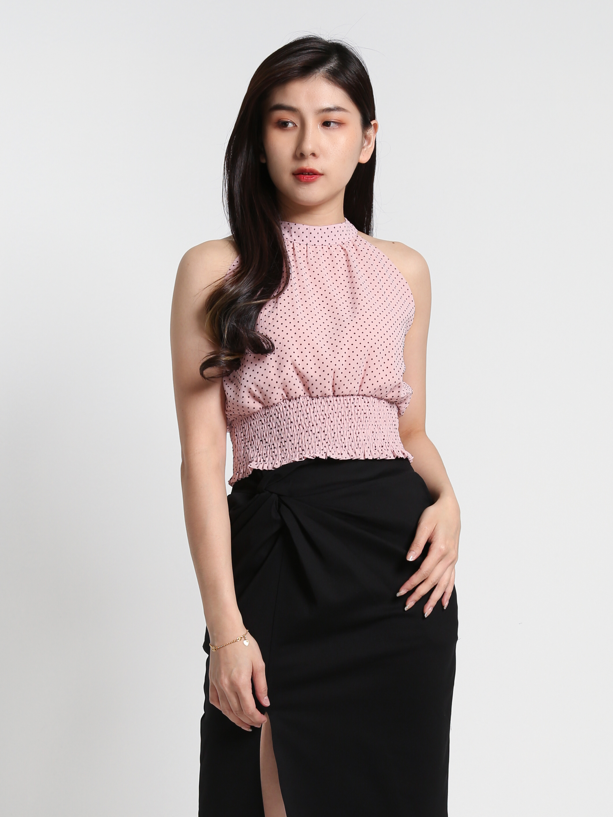 Sleeveless Elastic Waist Top 26952