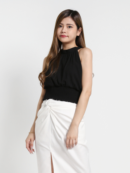 Sleeveless Elastic Waist Top 26952