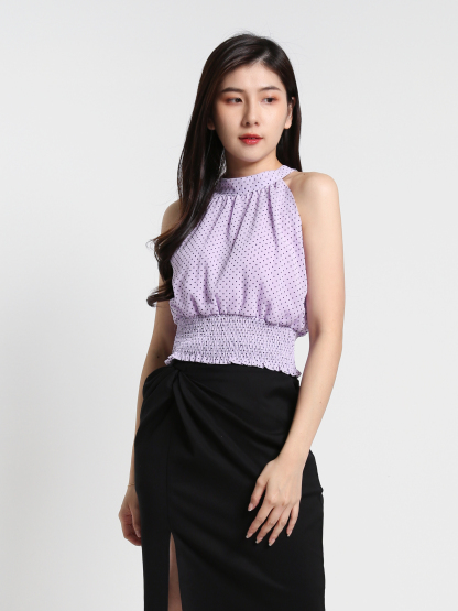 Sleeveless Elastic Waist Top 26952
