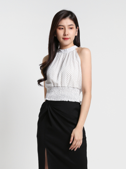 Sleeveless Elastic Waist Top 26952