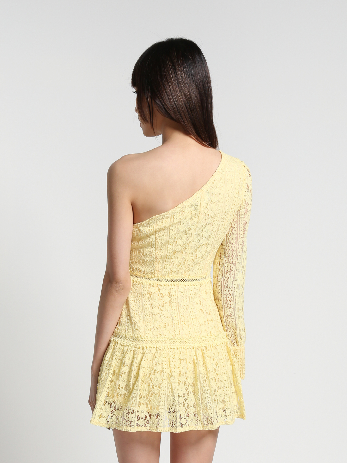 Sloping Eyelet Long Sleeve Dress 26976