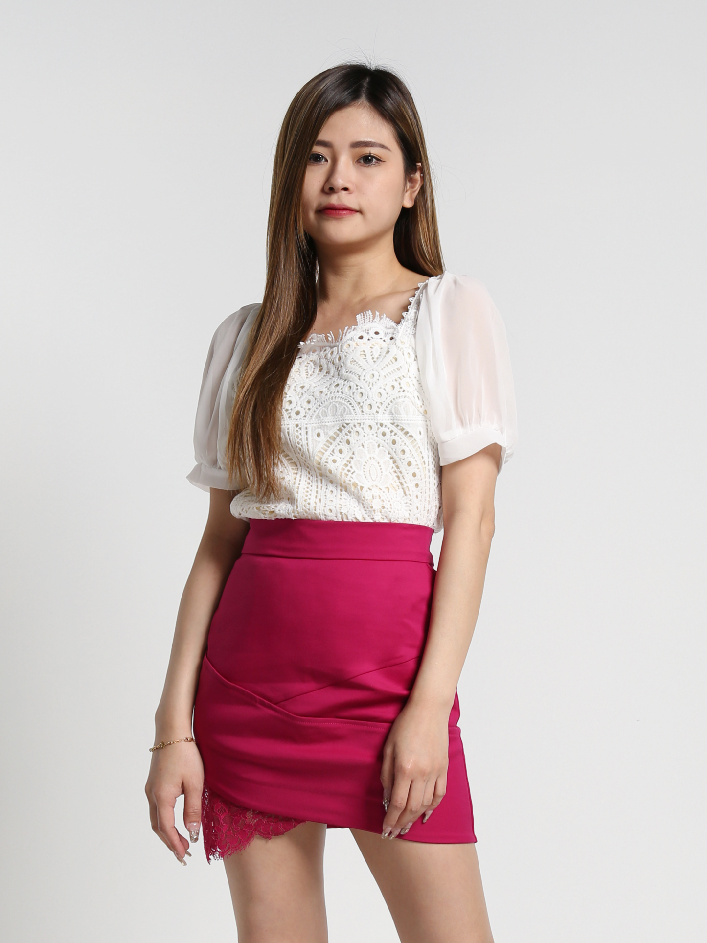 High Waist Wrap With Lace Skirt 26961