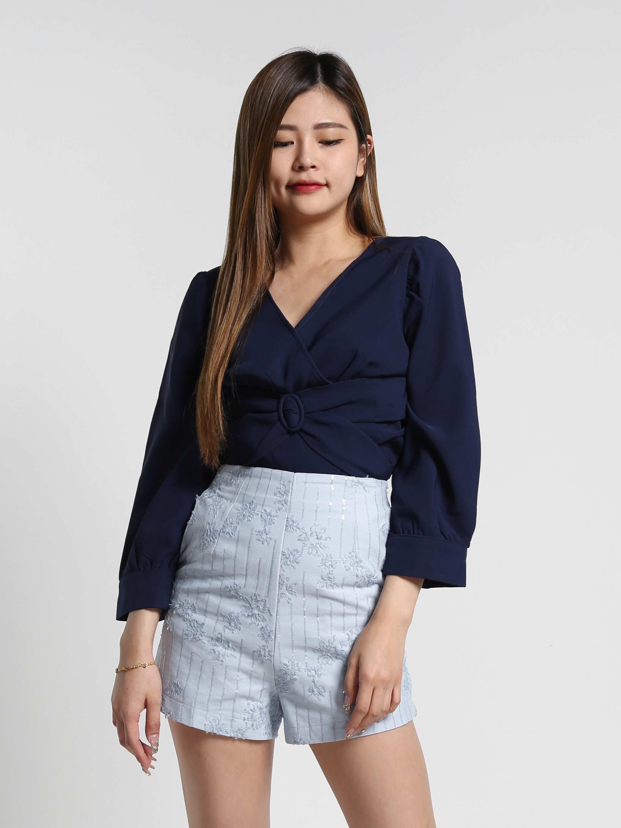 High Waist Flower Short Pants 26975