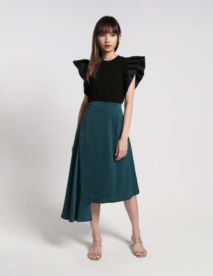 Irregular Long Wrap Long Skirt 27000