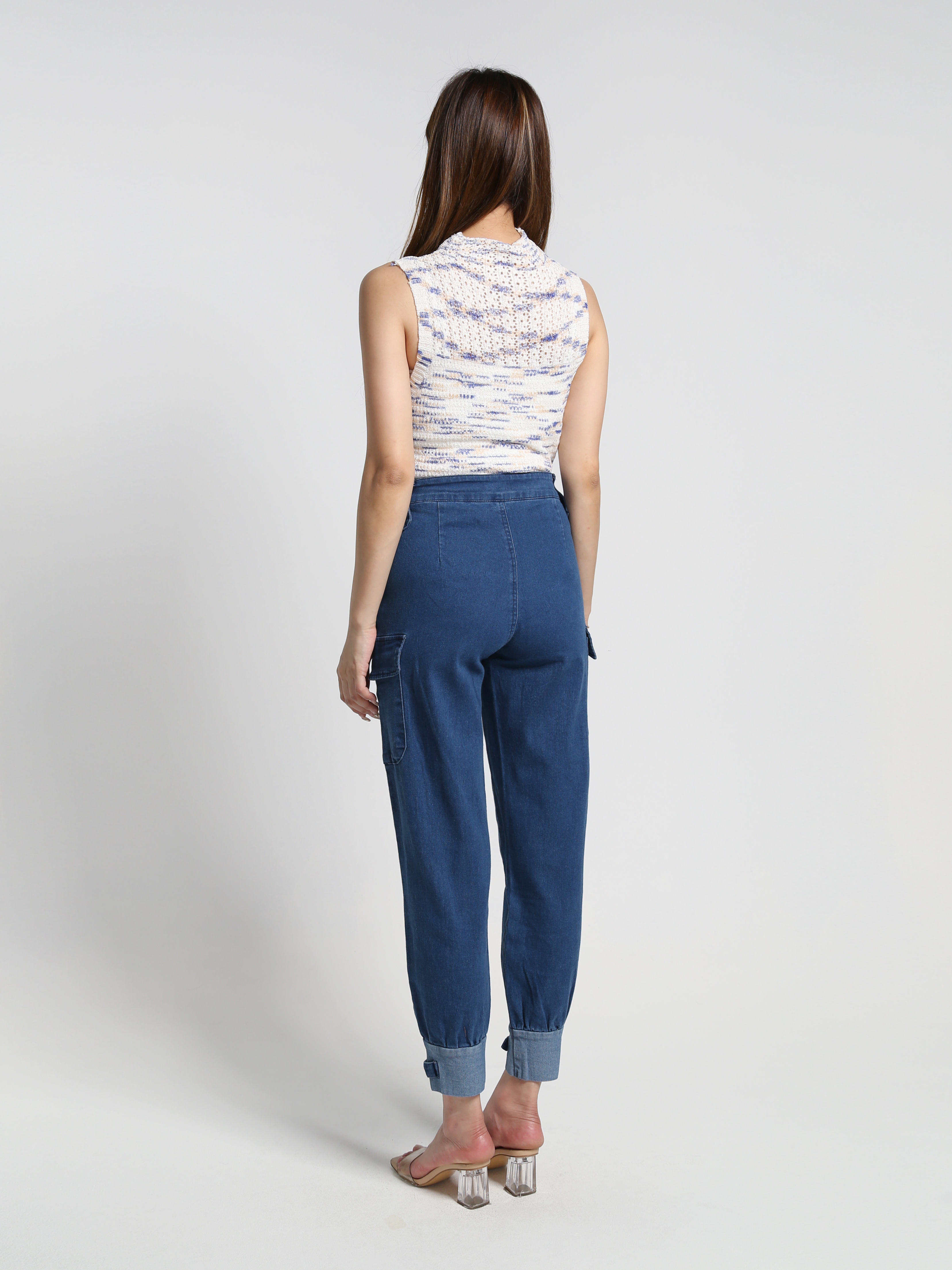 Denim Side Pocket Long Pants 27009