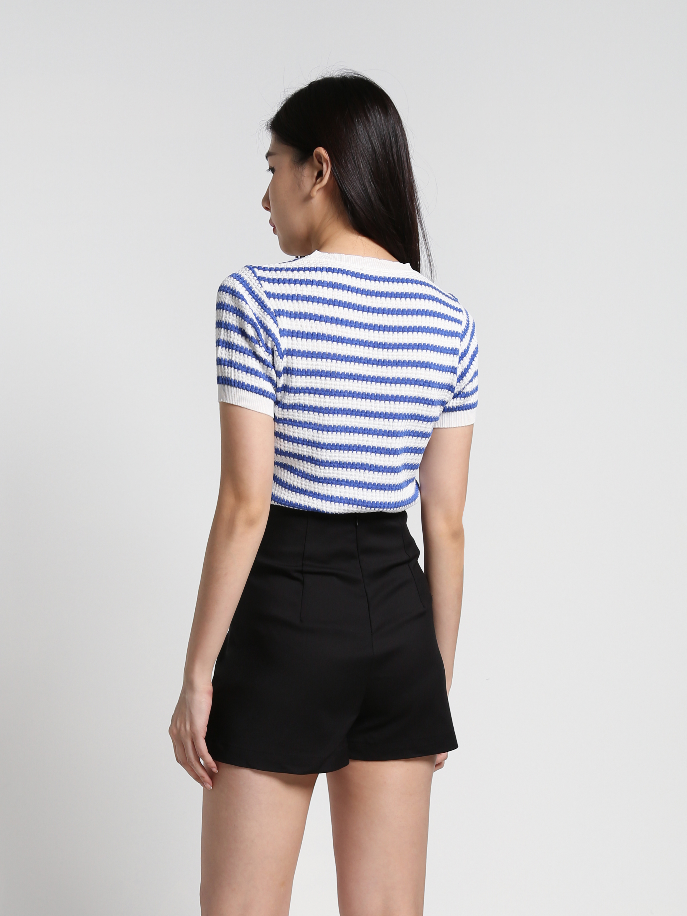 High Waist Side Pocket Short Pants 27007