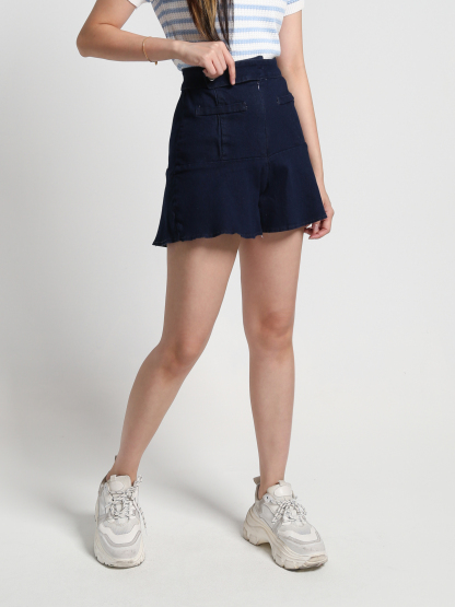 Denim Ruffles Short Pants 27011