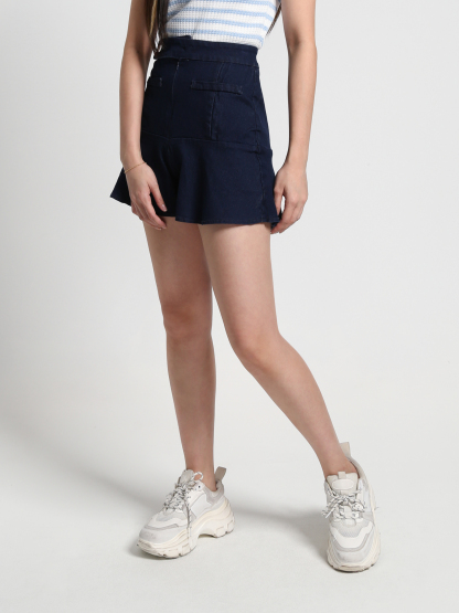Denim Ruffles Short Pants 27011