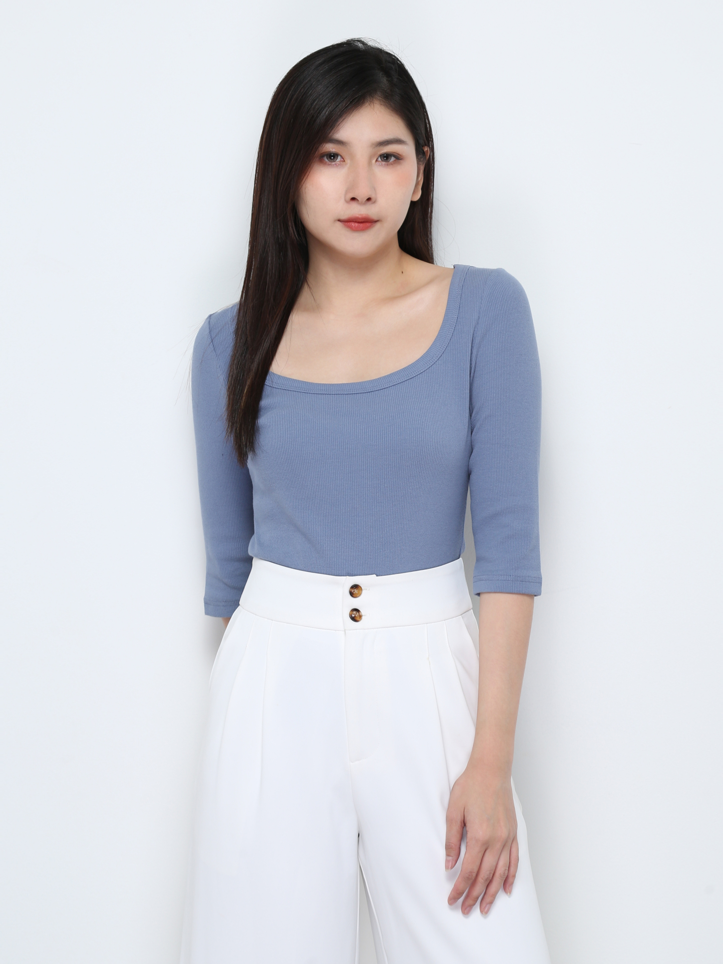 Square Neck Plain Top 28015