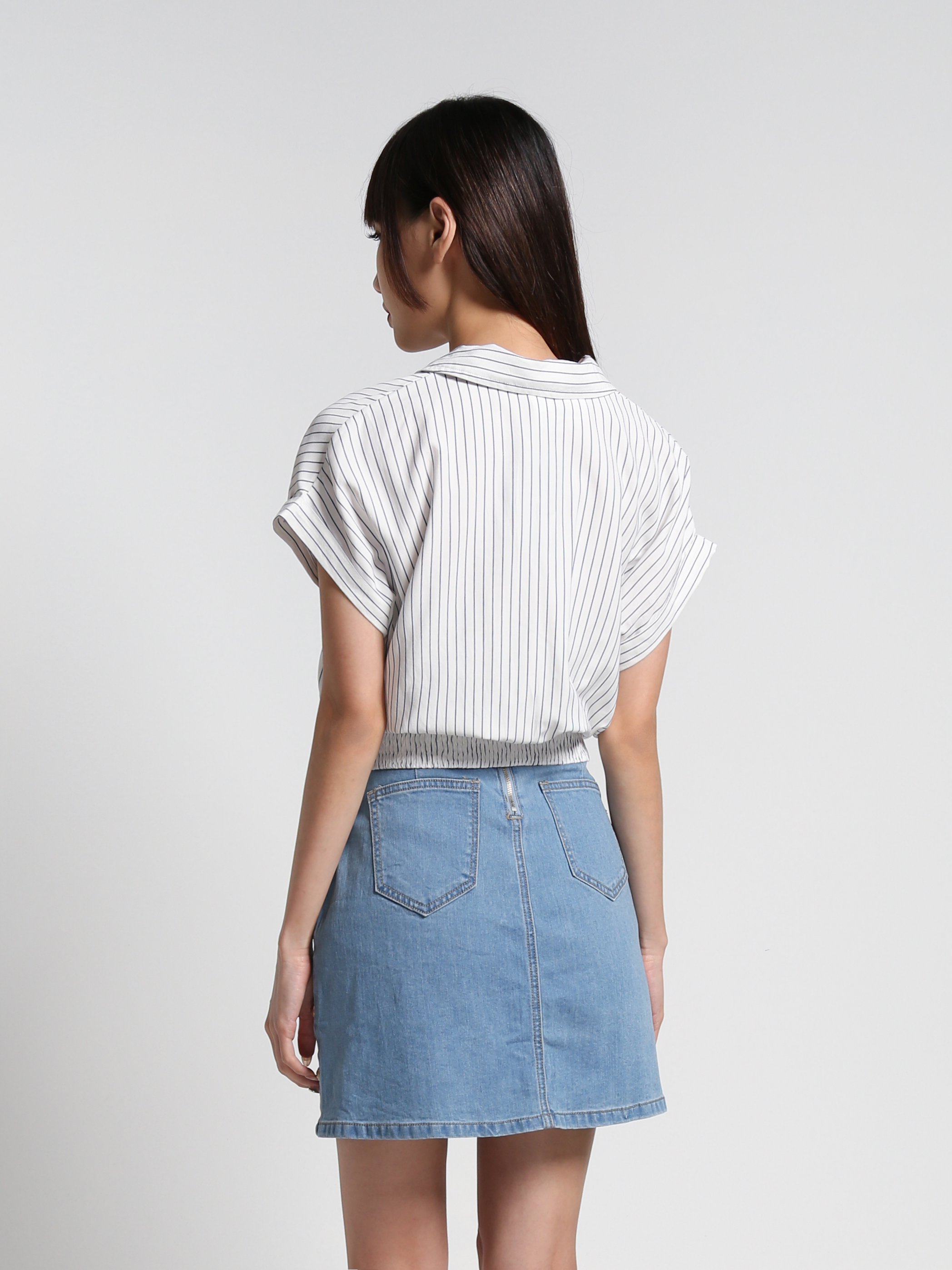 Stripe Front Button Blouse 27030