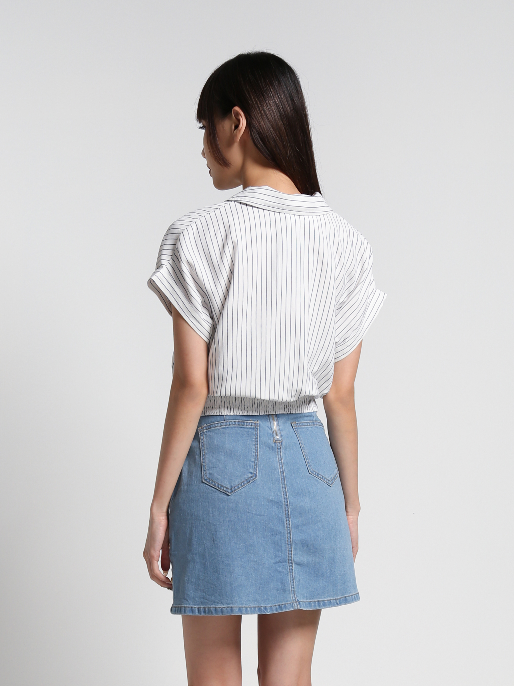Stripe Front Button Blouse 27030