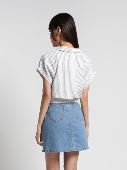 Stripe Front Button Blouse 27030