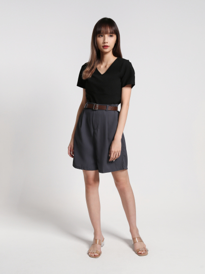 V Neck Plain Top 27054