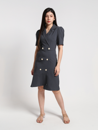 Formal Front Button Dress 27070