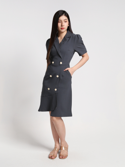 Formal Front Button Dress 27070